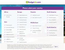 Tablet Screenshot of budgetair.com
